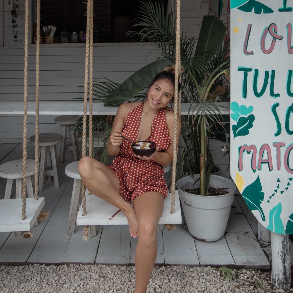 Rust Polka Dot Romper